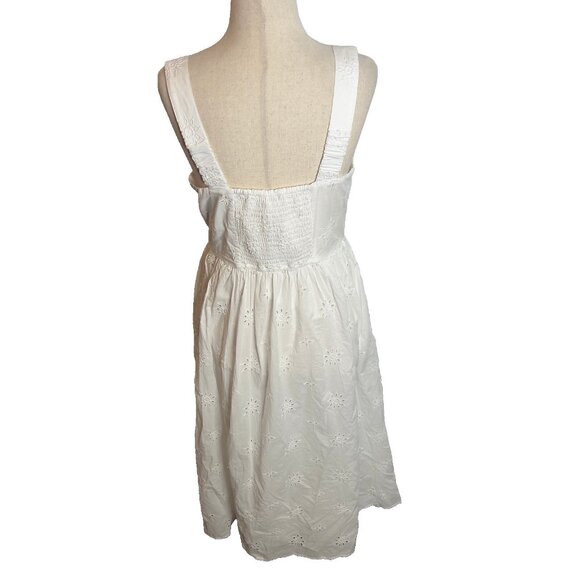 J.Crew $148 Eyelet Midi Dress in White Size 14 CI223 - Picture 4 of 9